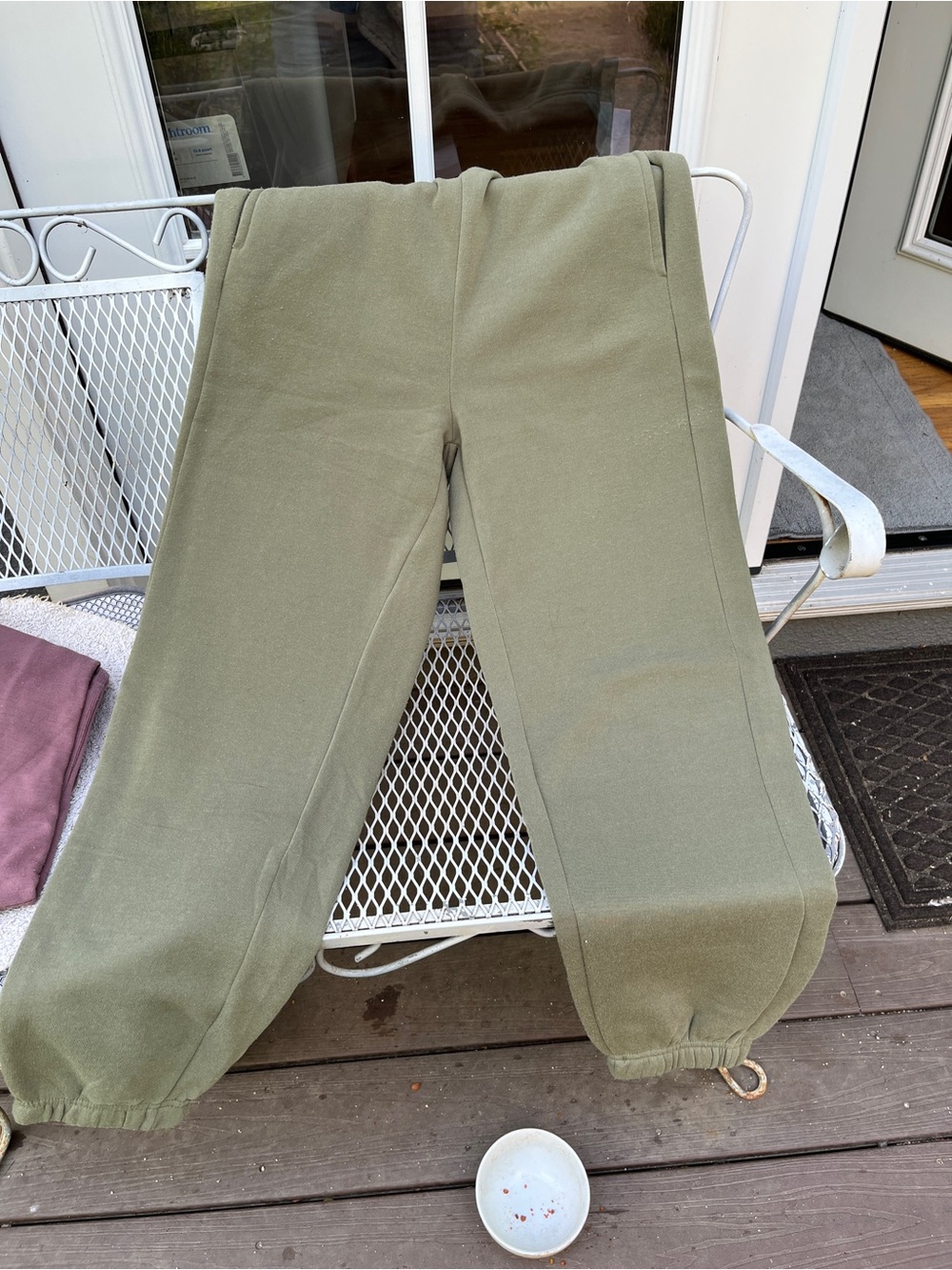 Kids Olive Green Fleece Jogger Pants